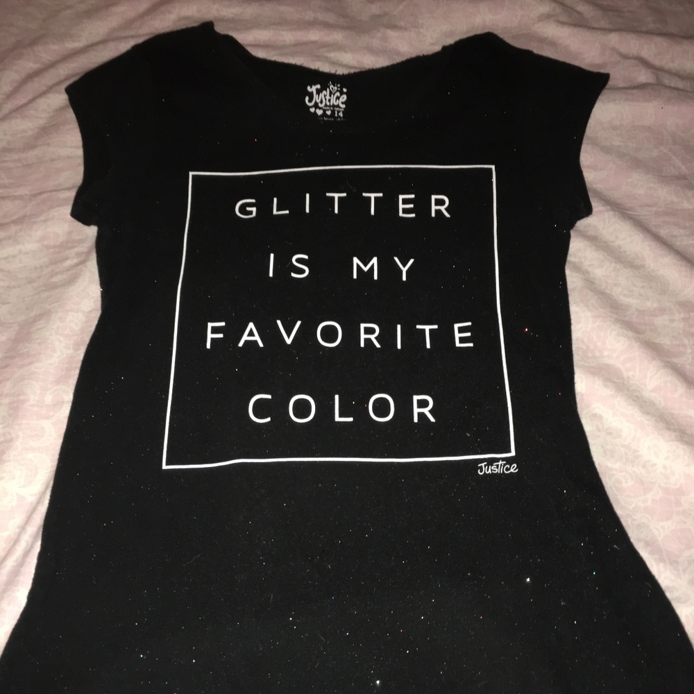a glitter shirt in kids